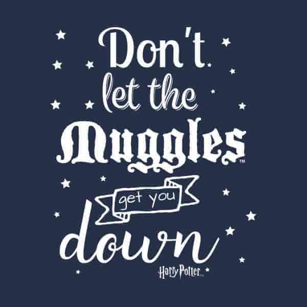 Harry Potter Don't Let The Muggles Get You Down T-shirt - Navy - M