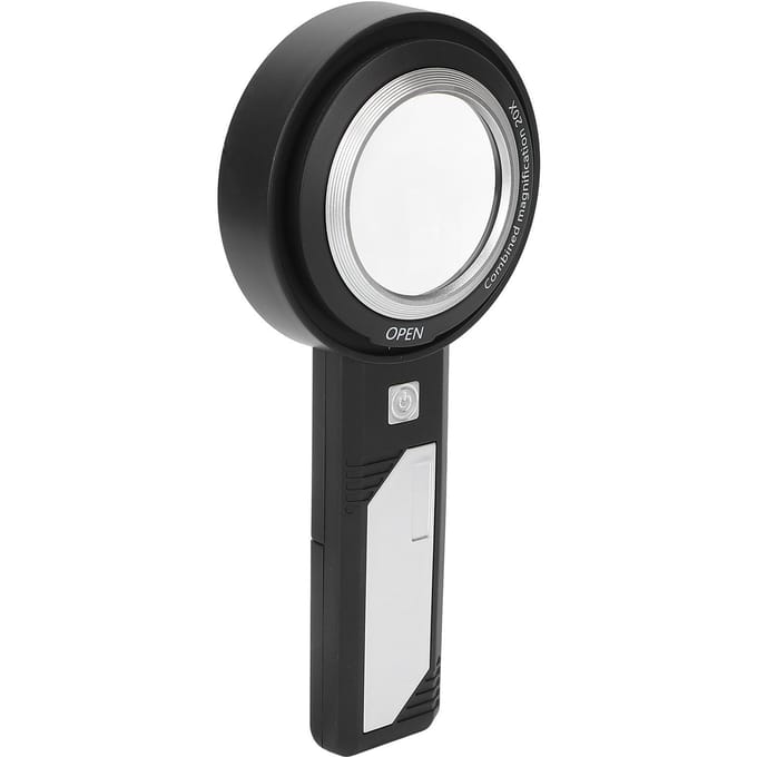 Leesloep Dubbele Lens Ergonomische Handgreep Zakloep met LED-licht om te lezen