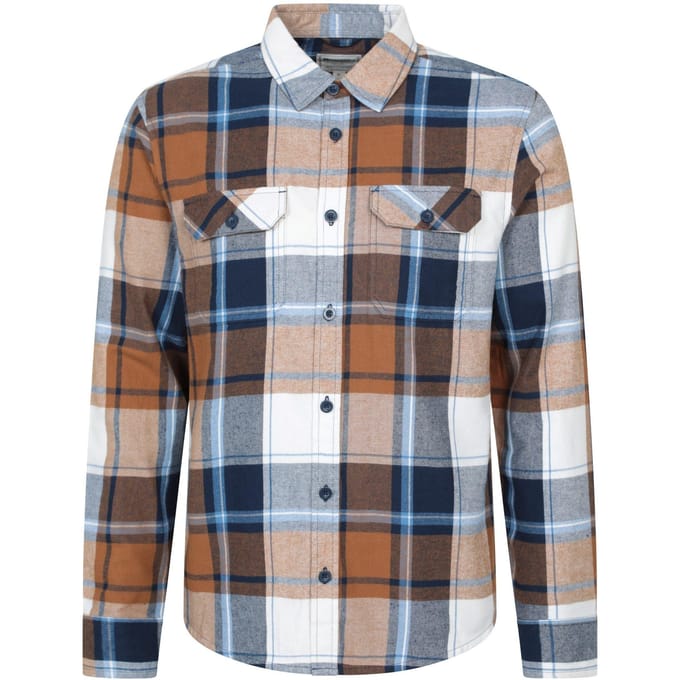 Mountain Warehouse Heren Overhemd met lange mouwen in molton (Tan)