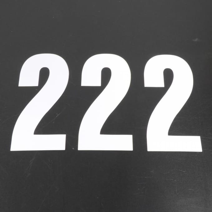 3-pack nummer 2 blackbird wit racing stickers 13x6cm voor motor quad nieuw
