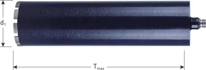 Rotec diamant dozenboor special-line, nat boren, 1/2, (M)-opname, 6 segmenten, Ø61x400