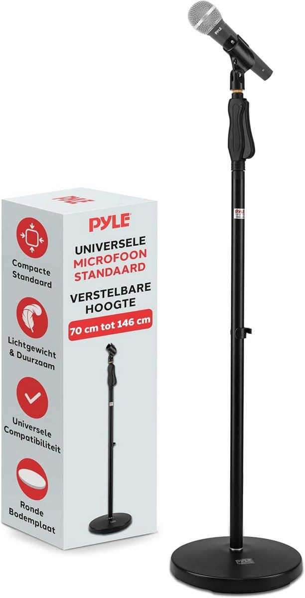 Universele Microfoonstandaard voor Podium en Studio - In Hoogte Verstelbaar
