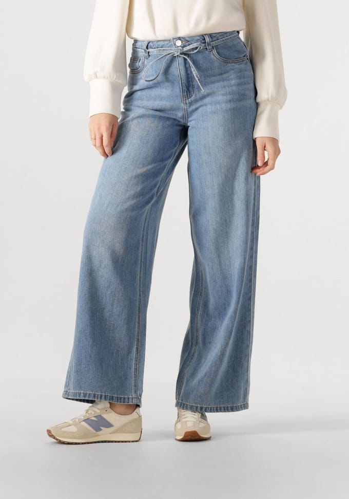 Object Wide leg jeans Strikceintuur