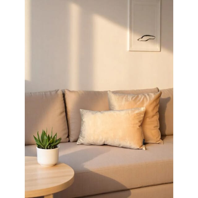 Gek op kussens! Sierkussen velvet boter | 45 x 45 cm | velvet/polyester