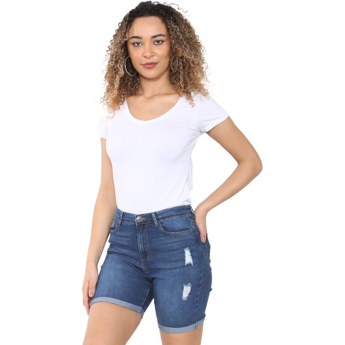 Enzo | Denim Shorts - Mid Blue