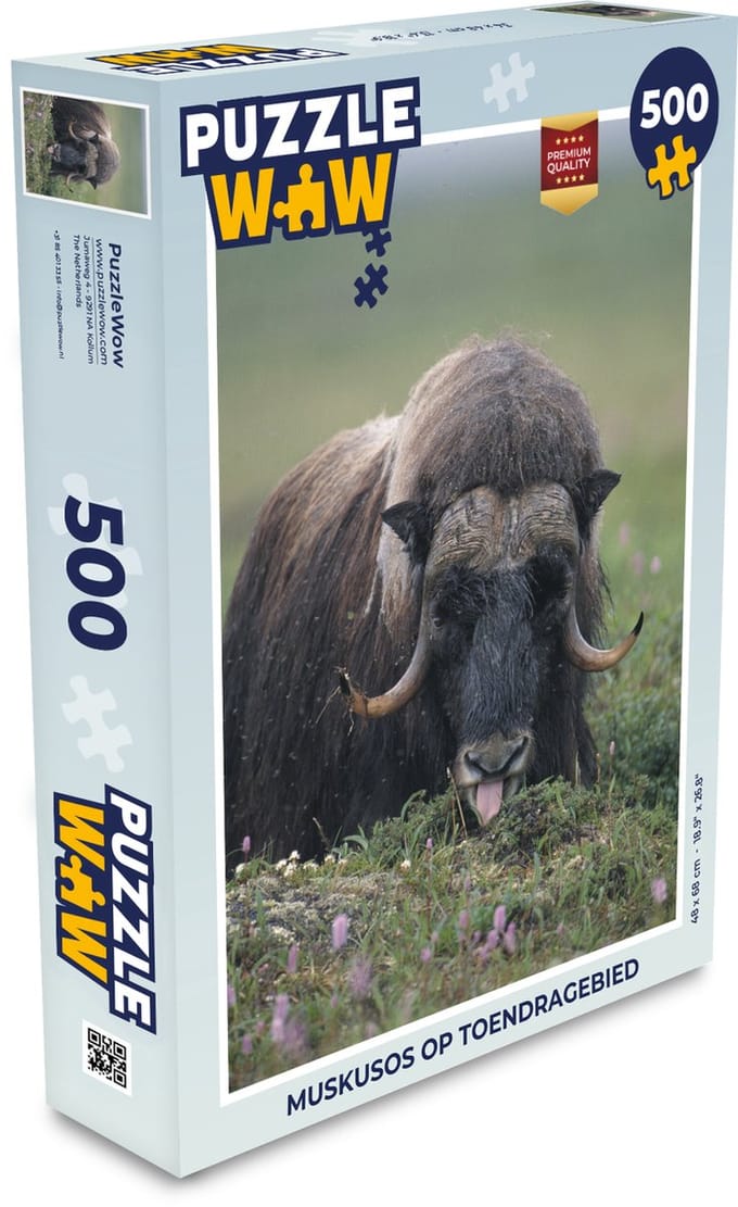 Puzzel Muskusos op toendragebied - Legpuzzel - Puzzel 500 stukjes
