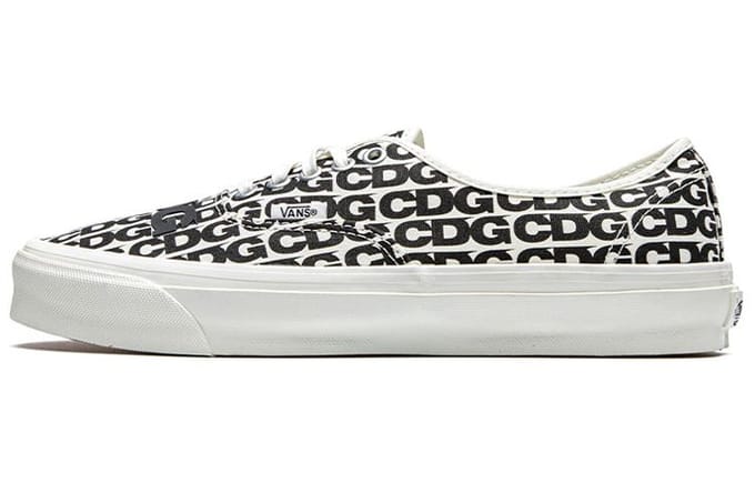 Vans Authentic Comme des Garcons Zwarte Hiel Tab (Gebogen Rubber) 38