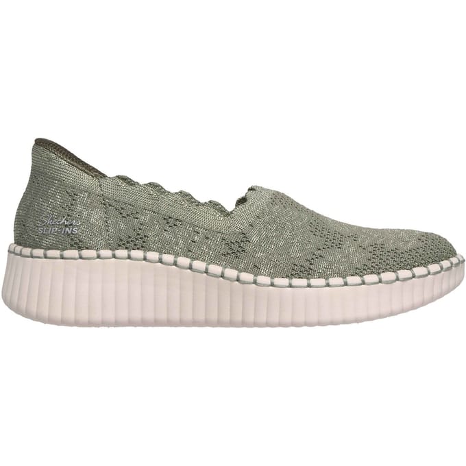 Skechers Wilshire Boulevard Polyester Dames Olive Sneakers