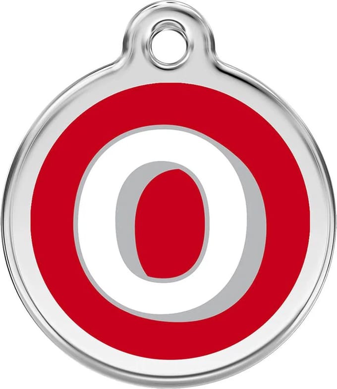 Red Dingo Hondenpenning 20 mm letter O