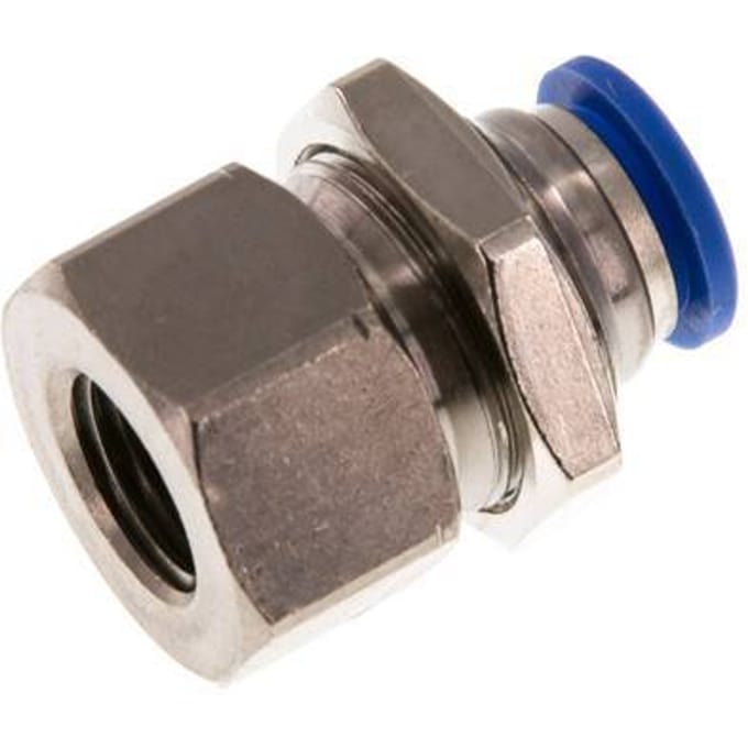 10mm x G1/4'' Messing/PA 66 Insteekfitting Binnendraad Schotdoorvoer NBR