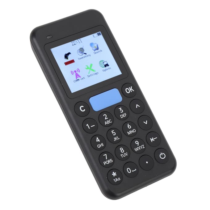 Draagbare Voorraadscanner 2,4-inch Scherm Handheld 1D 2D Draadloze Barcode Scanner Gegevensverzamelaar white