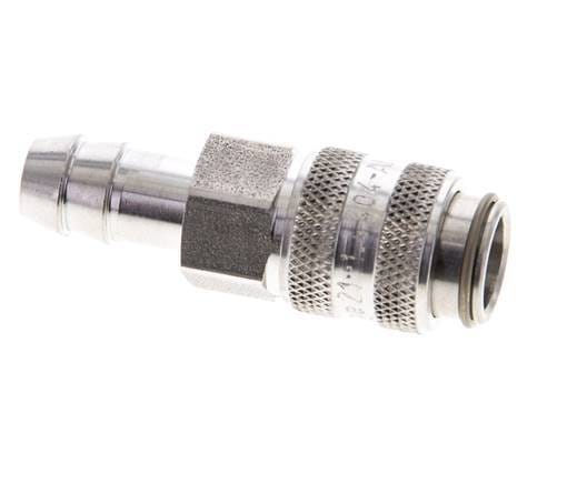 RVS 316L DN 5 Luchtkoppeling Snelkoppeling 9 mm Slangpilaar Double Shut-Off