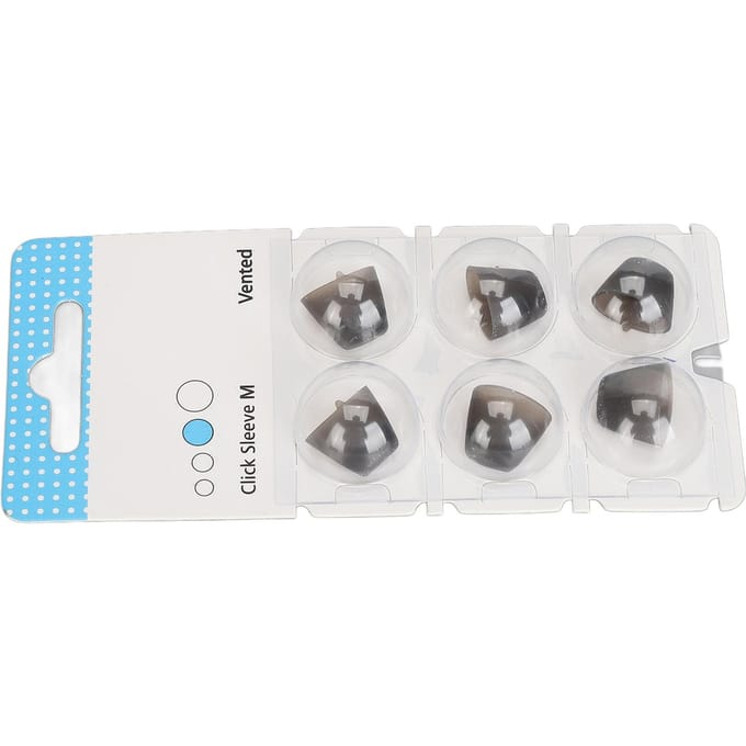 6 stuks Siliconen Klikhoes Accessoire Bescherm Oren Wasbaar Geluidsversterker Klikhoes Zwart M M white