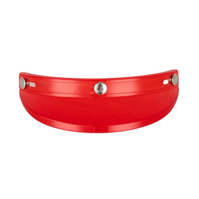 Helm Vizier met 3 Drukknoppen Opklapbaar Windscherm Open Gezicht 34 Retro Motorhelm