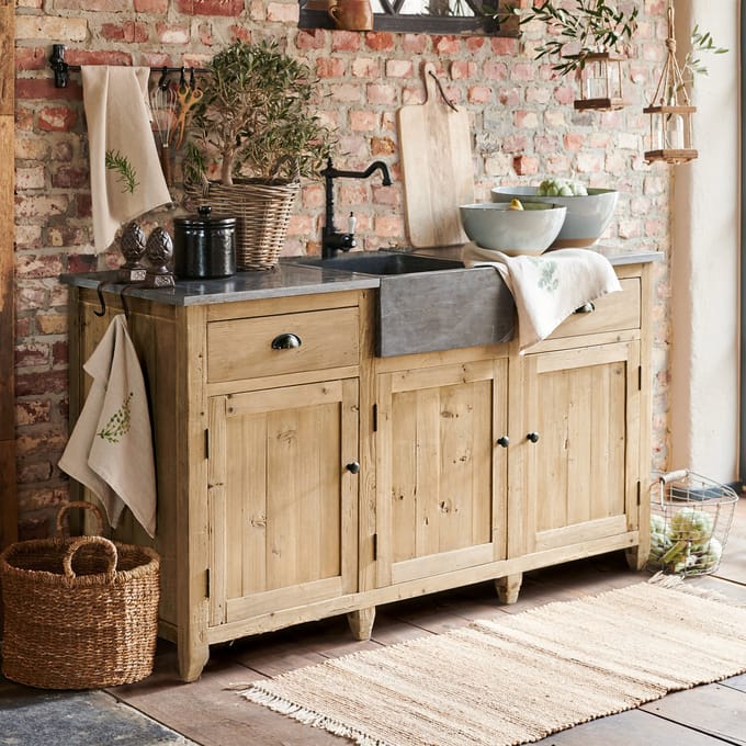 LOBERON Gootsteenkast Deaton bruin