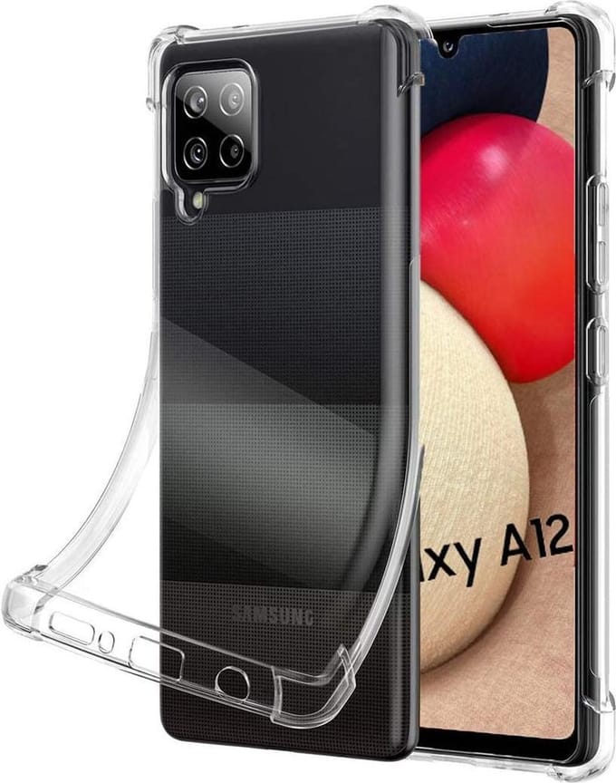 Shock proof Hoesje Geschikt voor: Samsung Galaxy A12 - Anti -Shock Silicone - Transparant