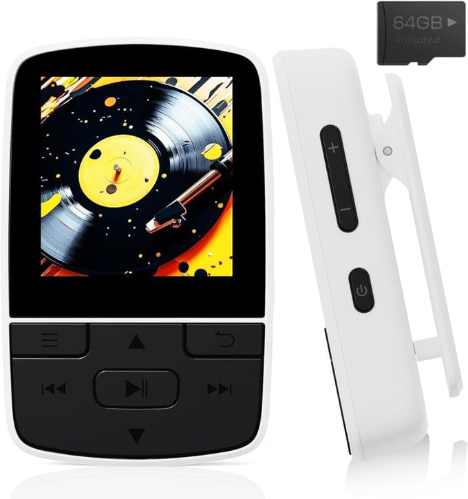 SNJY® MP3 Speler Bluetooth - MP4 Speler - Muziek Speler - 64GB - Wit