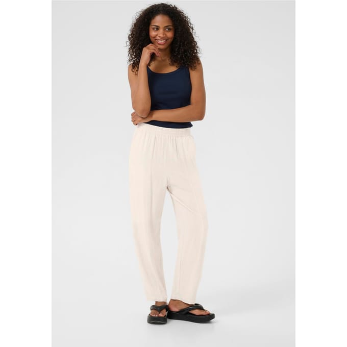 Casual broek Regular fit Light Sand Linen sand