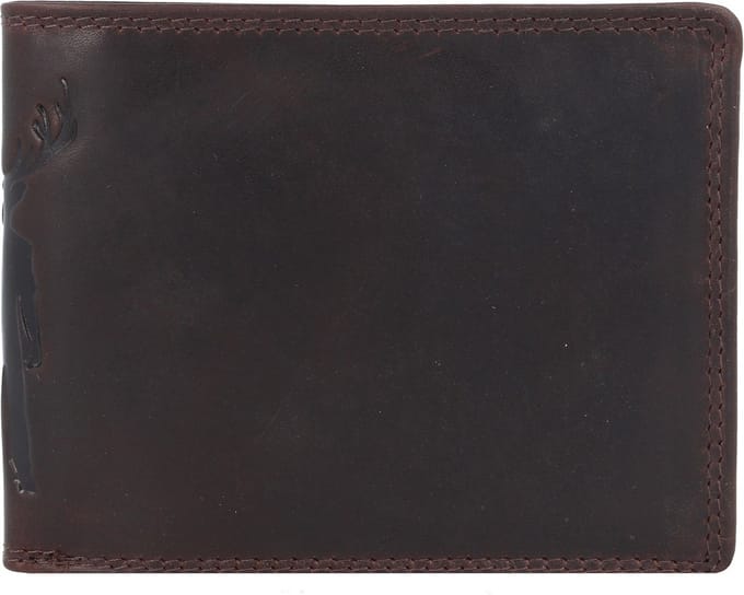 Jack Kinsky Monterey Portemonnee RFID-bescherming Leer 12.5 cm - Jongens - Horizontaal - mokka