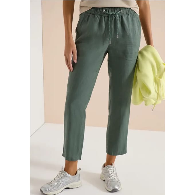 Slim Legs broek in causale pasvorm van linnen