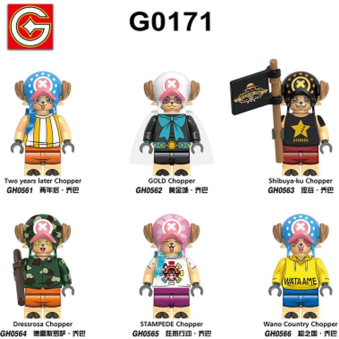 X0352 0353 0356 G0171 Kt1013 One Piece Bouwsteen Speelgoed