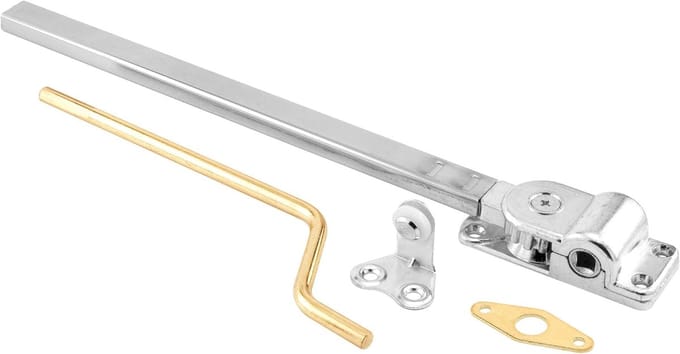 Raam Operator - Openslaande Venster - Raam Mechanisme - Omkeerbaar 90 Graden - 10-3/4 Inch - Chroom