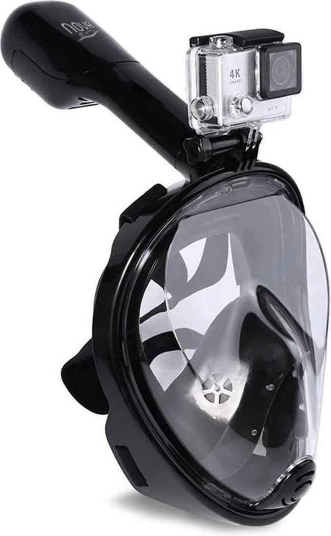Duikmasker Full Face Black Duikbril Zwart L / XL