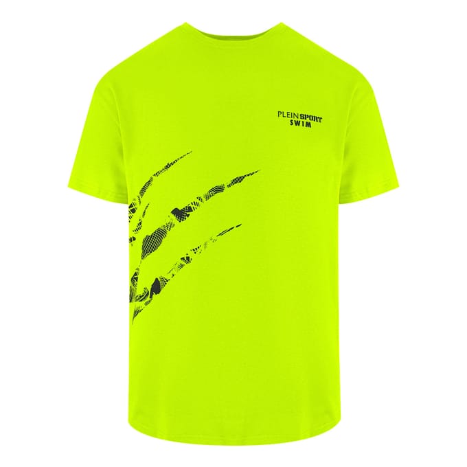 Plein Sport Scratch Logo Geel Fluo T-shirt