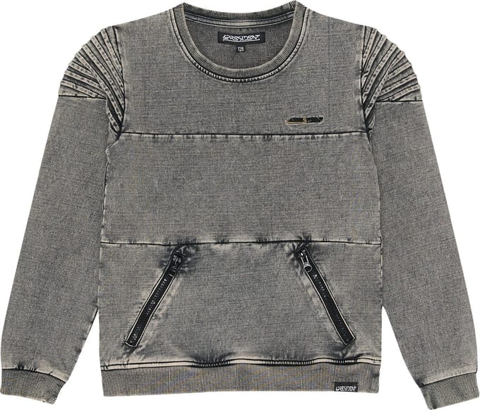 4PRESIDENT Sweater jongens - Black - Maat 92 - Jongens trui