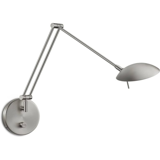 Knapstein Mat vernikkelde LED wandlamp Ninja met draaidimmer