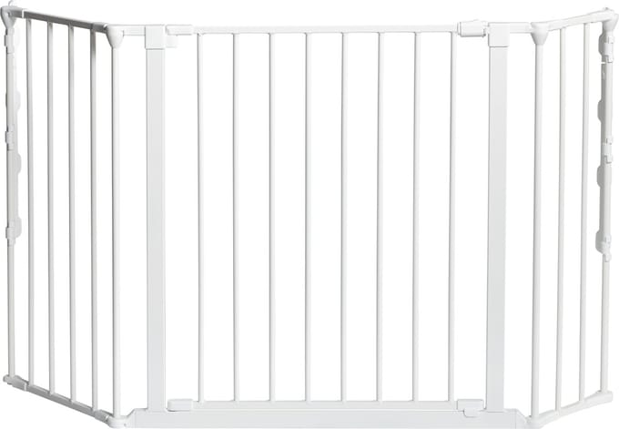 BabyDan Flex V Traphekje - Hoekhekje - overloop - 92 - 125 cm - Schroefbevestiging - Wit