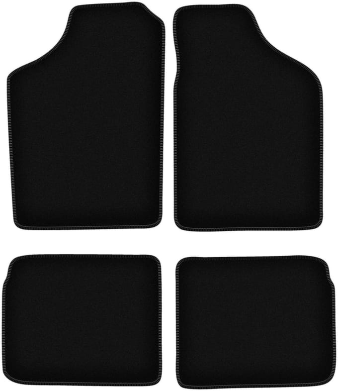 BASIC zwarte veloursmatten voor: Volkswagen Polo II coupé, hatchback, sedan (1981-1992)