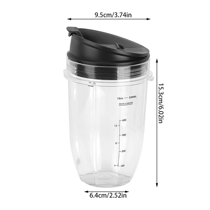 Blenderonderdelenset met deksel voor de NINJA 900W 1000W blender (18oz) white