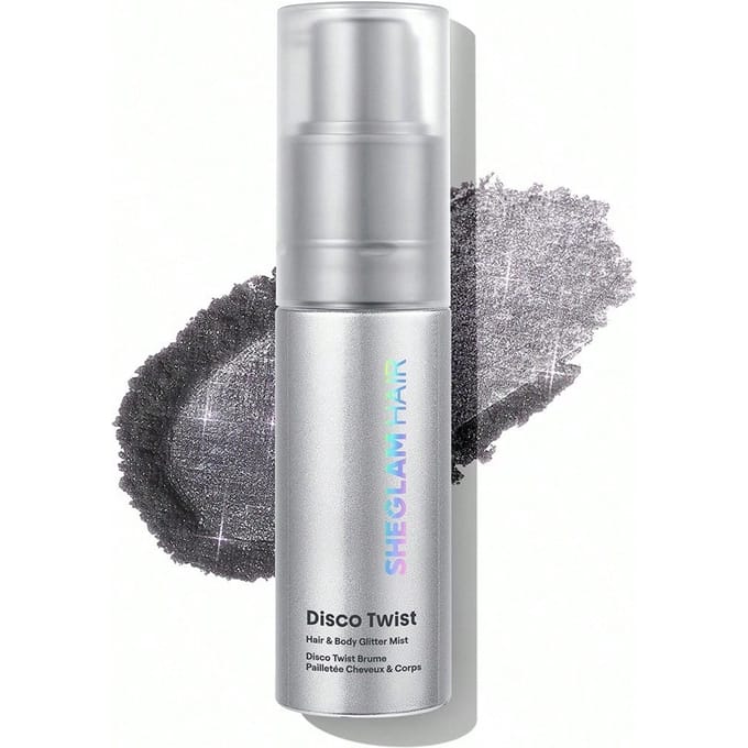 Disco Twist Haar & Lichaam Glitter Mist-Midnight Aurora Make-up Vakantie Accessoires Roze Kam Herfst