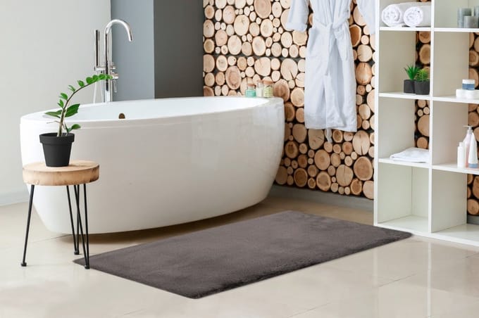 Heaven badmatten - superzacht - fluffy - 67x110 - Grijs