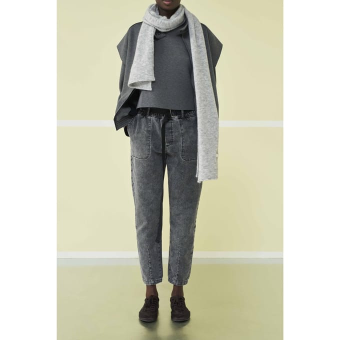 10DAYS Soft Hairy Knit Scarf Light Grey Melee Maat: OS | Sjaals Outlet | Dames | Grijs