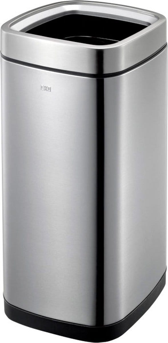 EKO - Laguna afvalbak Open Top 35 liter - Stainless steel Plastic - mat RVS - Prullenbak