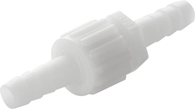 ProPlus Slangtule koppeling - 10 mm diameter - wit - nylon - hoge druk en temperatuurbestendig