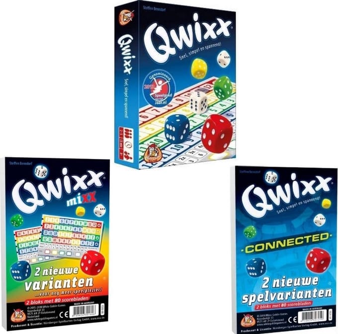 Spellenbundel  - 3 stuks - Dobbelspel - Qwixx & Qwixx Mixx & Qwixx Connected