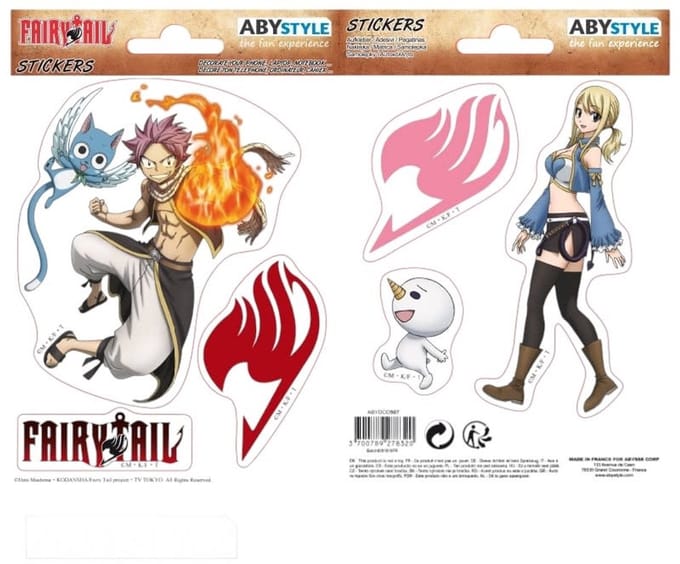 FAIRY TAIL - Stickers - 16x11cm / 2 Sheets - Natsu & Lucy