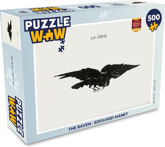 Puzzel The raven - Edouard Manet - Legpuzzel - Puzzel 500 stukjes