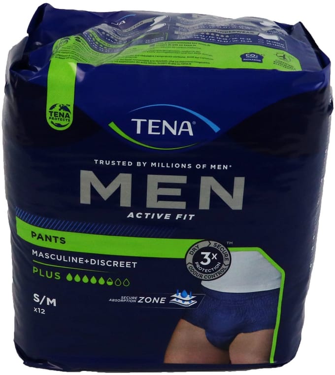 Voordeelverpakking van 3 x TENA Men Pants Plus - Medium, 12st (772512)