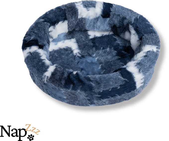 NapZZZ Hondenmand - Mix Blok Blauw - 66 x 56 x 18 cm