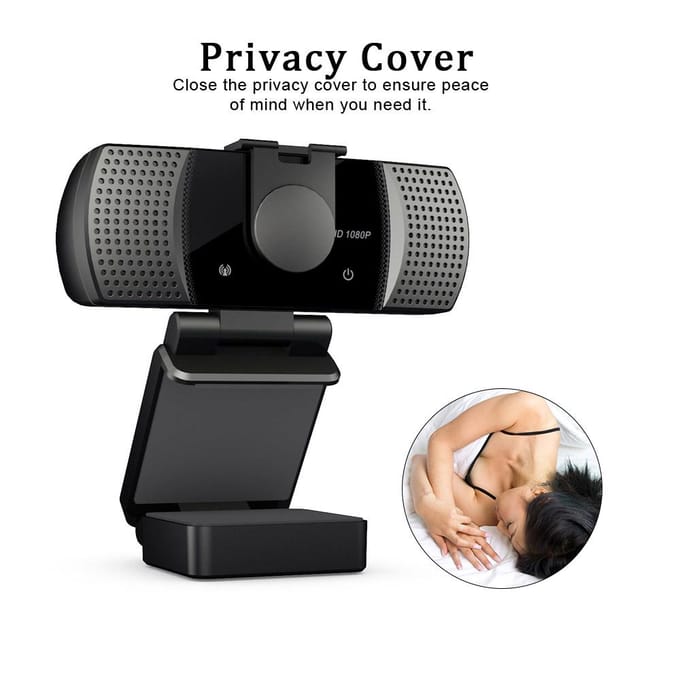 Full HD 1080P Groothoek USB Webcam USB2.0 Drive-Free Met Microfoon Webcam Laptop Online Teching zwart
