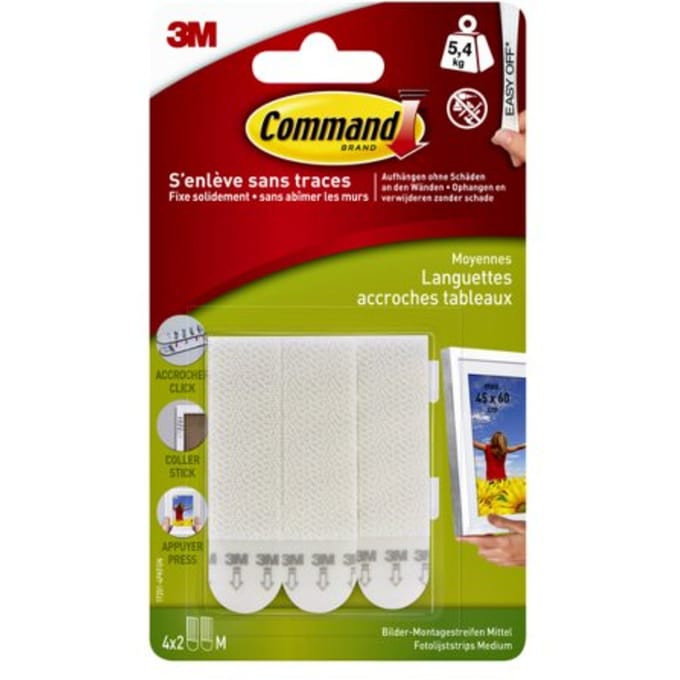Bevestigingsstrip command middelgroot klik vast 5,4kg wit