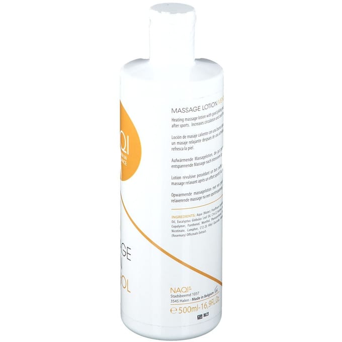 NAQI® Massage Lotion Menthol 500 ml - Opwarmend en verkoelend