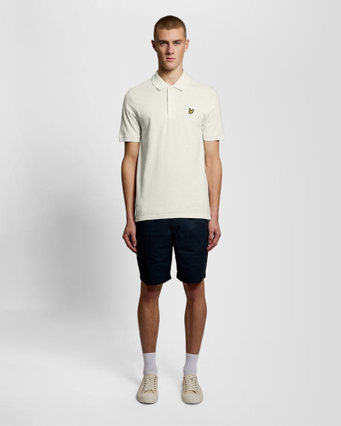 Lyle & Scott Fine Slub Polo Shirt Ice Cream