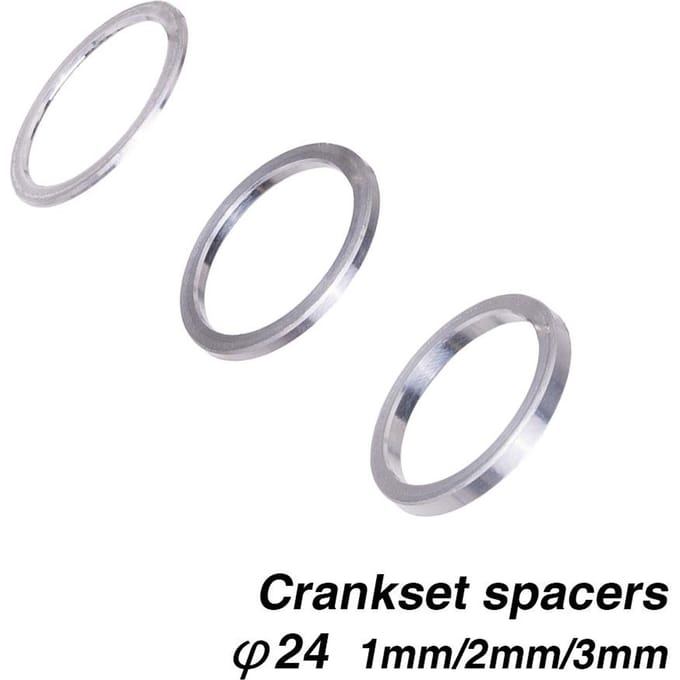 Adaptateur d'entretoise de rondelle d'axe de boîtier de pédalier 24 mm x 1 2 3 mm VTT Vélo de montagne Vélo BB Entretoise de pédalier gray