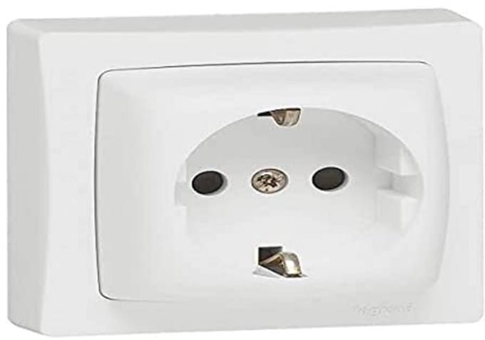 Modulaire Basisoplossing 2-polig met Aarding, 16A/230V voor Elektrische Installaties