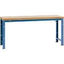 Manuflex werkbank Profi standaard, Tafelblad multiplex B 2000 x D 700, briljantblauw